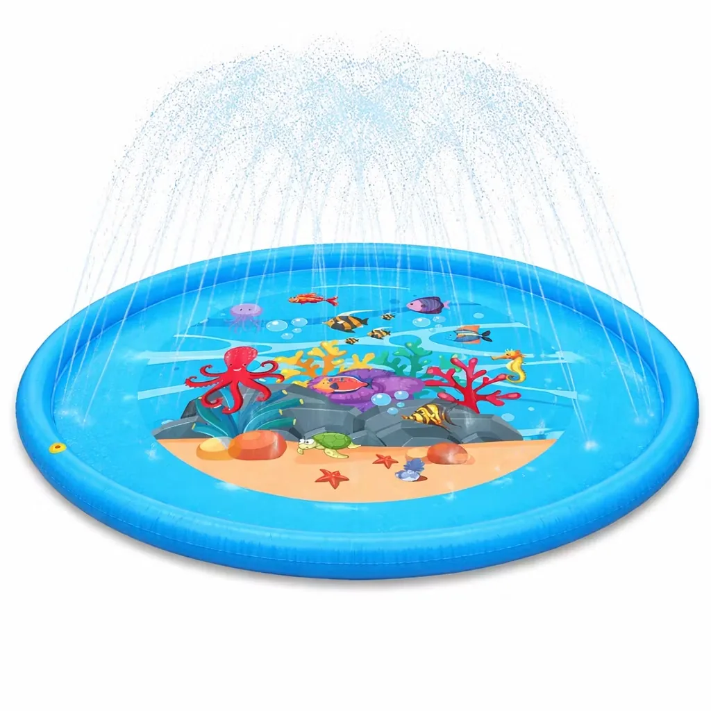 Sprinklermatta produktbild – havstema med bläckfisk och fiskar